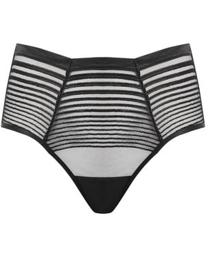 Bluebella Flyn Embroidered High-Waisted Brief - Grey