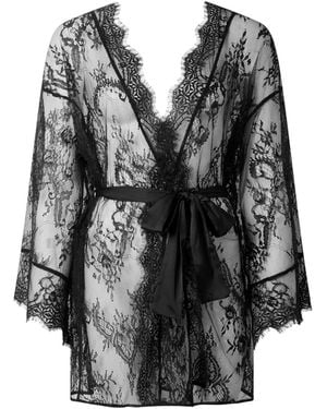 Bluebella Bluebella Madeline Sheer Lace Kimono - Black