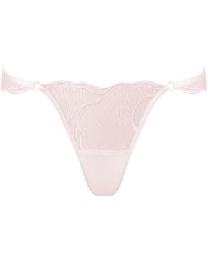 Bluebella Bluebella Marabel Embroidered Sheer Thong Pearl - Pink