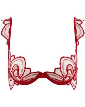 Bluebella Soraya Transparenter, Bestickter Bh, Savvy - Rot