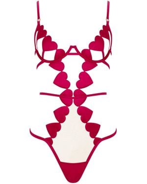 Bluebella Gia Open Heart Bodysuit - Red
