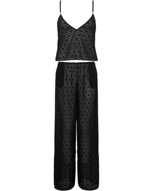 Bluebella Cassat Cami & Trouser Set - Black