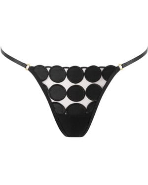 Bluebella Bluebella Lia Polka Dot Thong - Black