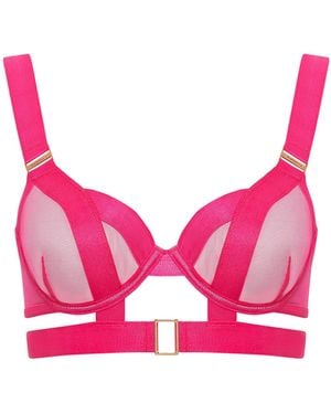 Bluebella Trinity Sheer Strappy Bra - Pink