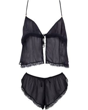 Bluebella Pia Crop Cami And Short Set - Blue