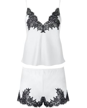 Bluebella Bluebella Anastasia Luxury Satin Cami And Short Set Ivory - White