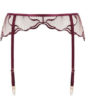 Bluebella Marabel Suspender Cherry - White