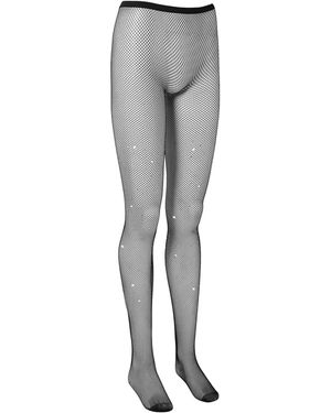 Bluebella Bluebella Fishnet Rhinestone Pantyhose - Gray
