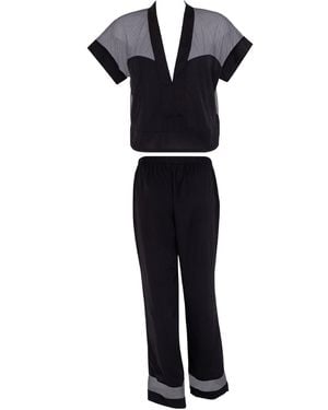 Bluebella Richmond Long Pyjama Set - Black