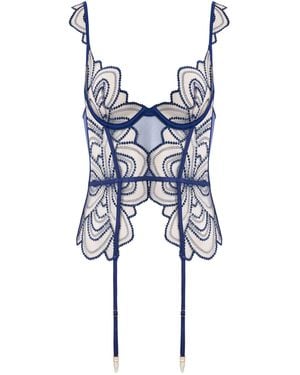 Bluebella Soraya Basque Suspender Peony - Blue