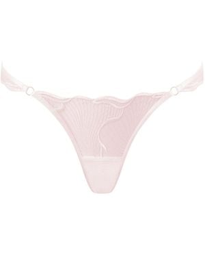 Bluebella Marabel Embroidered Sheer Brief Pearl - Pink