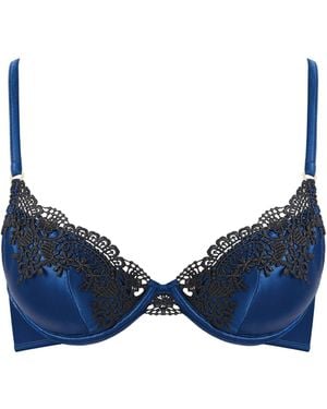 Bluebella Ida Luxury Satin Moulded Bra Peony - Blue