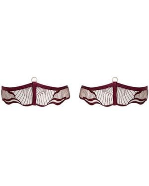 Bluebella Marabel Detachable Thigh Garter Cherry - White