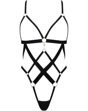 Bluebella Bluebella Simone Open Harness Bodysuit - White