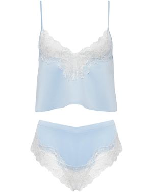 Bluebella Isabella Luxury Satin Cami And Short Set Ice Water - Blue
