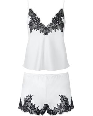 Bluebella Anastasia Luxury Satin Cami And Short Set Ivory - White