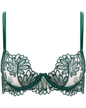 Bluebella Amaris Sheer Floral Bra - Green