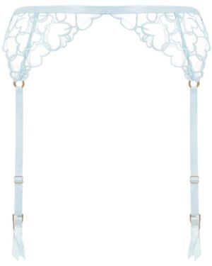 Bluebella Valentina Suspender Ice Water - White