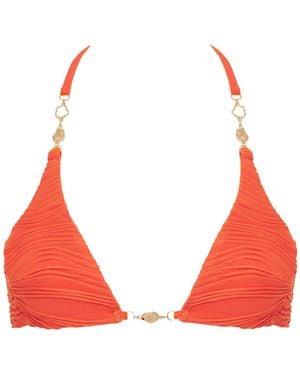 Bluebella Orta Triangle Bikini Top Hot Coral - Red