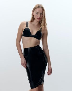 Bluebella Latex Skirt - Black