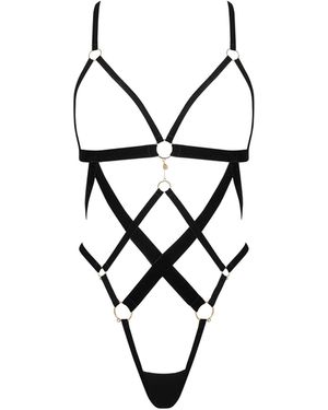 Bluebella Bluebella Simone Open Harness Bodysuit - White
