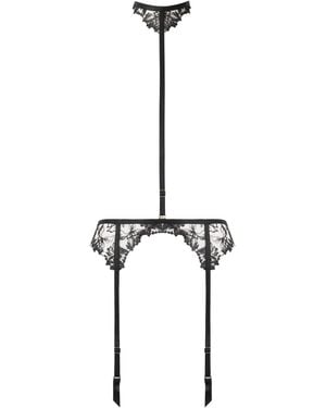 Bluebella Samara Suspender Harness With Detachable Collar - White