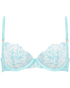 Bluebella Lilly Floral Embroidered Bra - Blue