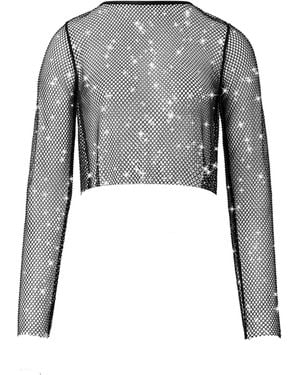 Bluebella Noor Sheer Mesh Top - Gray