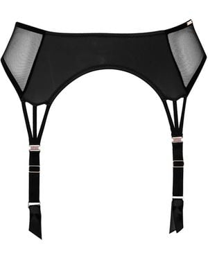 Bluebella Laura Black Suspender Belt With Mesh