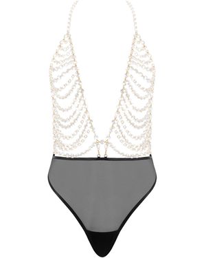 Bluebella Crystal Bodysuit Clear - Grey