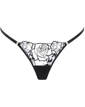 Bluebella Rosalie Embroidered Thong - Metallic