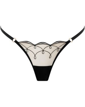 Bluebella Marceline Embroidered Sheer Brief - Metallic