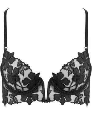 Bluebella Alara Floral Longline Bra - Black