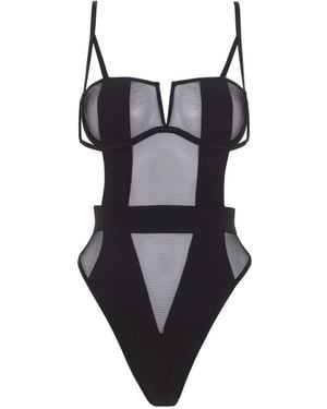 Bluebella Orla Sheer Mesh Bodysuit - Black