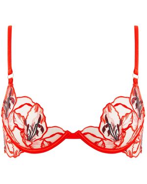 Bluebella Asha Sheer Floral Bra - Red