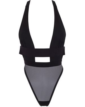 Bluebella Topaz Strappy Sheer Bodysuit - Black