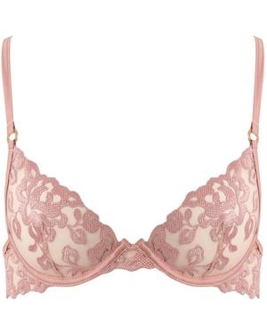 Bluebella Rosina Sheer Embroidered Bra Dusty Rose - Pink