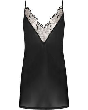 Bluebella Marabel Chiffon Sheer Chemise - Black