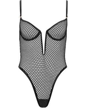 Bluebella Mina Fishnet Bodysuit - Gray