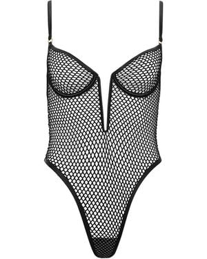Bluebella Mina Wired Bodysuit Black - Grey