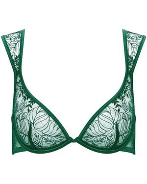 Bluebella Seraphim Embroidered Sheer Bra - Green