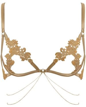 Bluebella Lexi Embroidered Semi Open Bra - Metallic