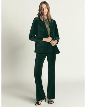 Boden Ausgestellte Samthose - Blau