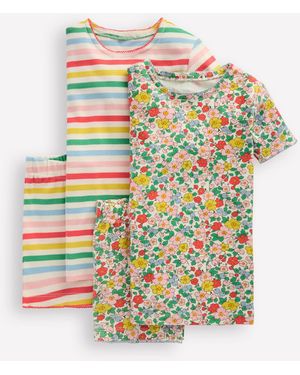 Boden 2 Pyjamas Courts-Fleur De Pommier Multi - Gris