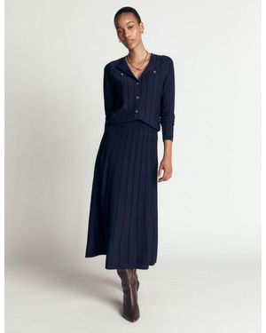 Boden Femmes Cardigan En Maille Ottoman En Taille Tp - Bleu
