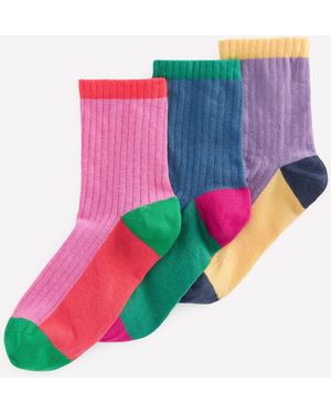 Boden Chaussettes Colourblock-Multi - Rose