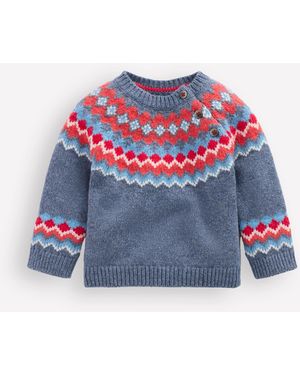 Boden Pull Motif Jacquard-Motif Jacquard Intemporel Bleu