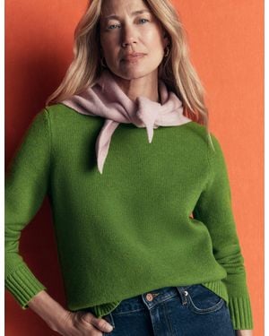 Boden Marta Pullover Aus Merinowolle Mit Rundhalsausschnitt - Grün