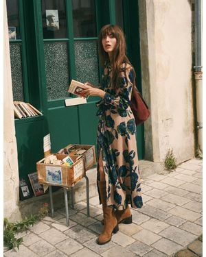 Boden Maeve Midi-Hemdblusenkleid Aus Cord - Grün