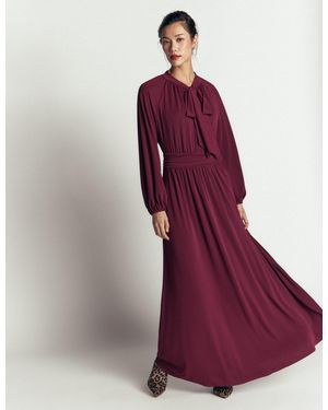 Boden Jersey-Maxikleid Mit Schleife - Rot